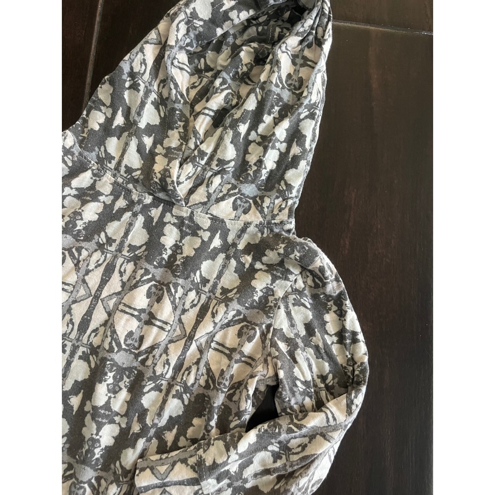 Kate Quinn Kids Grey Abstract Geometric Organic Cotton Hoodie Sweatshirt 2T